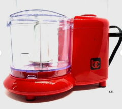 Bene Casa Mini Chopper/Mini Cortador de Alimentos (Rojo), Caja dañada, 3.2, 99999900242080