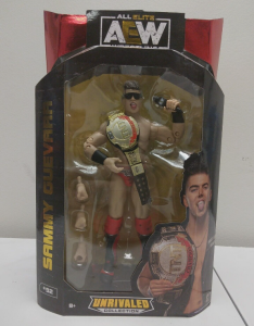 Figura de acción Jazwares AEW Unrivaled Champions Sammy Guevara, Caja dañada, 10-2, 99999900059403